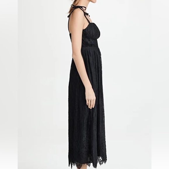 Jonathan Simkhai Bonnie Lace Tie Strap Cocktail Midi Dress - Picture 4 of 10